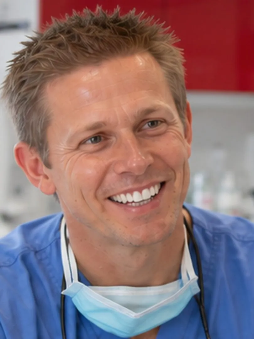 Dr Ross Cutts smiling in his surgery